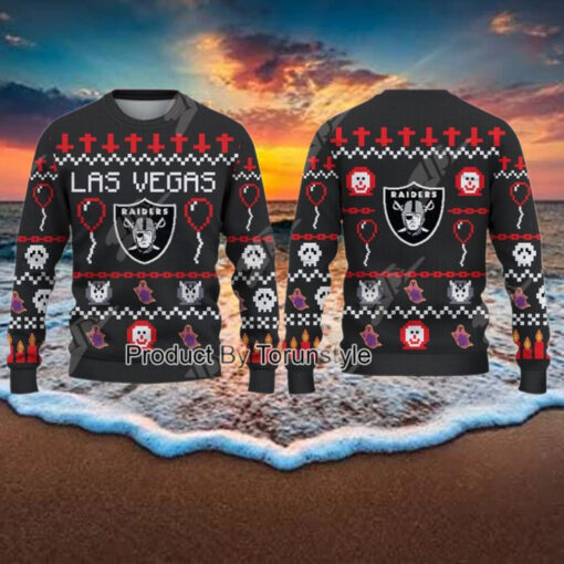 Las Vegas Raiders 2024 Happy Halloween Sweater