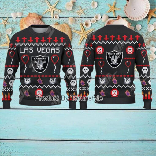 Las Vegas Raiders 2024 Happy Halloween Sweater