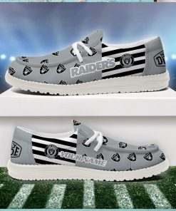 Las Vegas Raiders 2024 Version Personalized Hey Dude Shoes