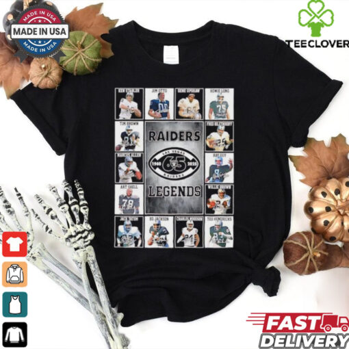 Las Vegas Raiders 65 years 1960 2025 legends players T shirt