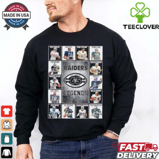 Las Vegas Raiders 65 years 1960 2025 legends players T shirt