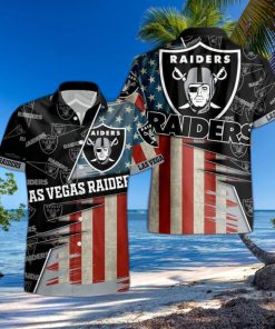 Las Vegas Raiders American Flag Logo Hawaiian Shirt Vacation Gift For Men  And Women Gift - Teeclover