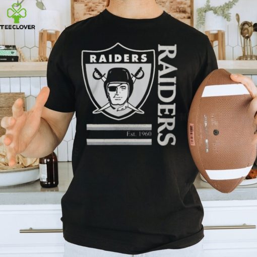 Las Vegas Raiders Black Wordmark Logo Tri Blend Shirt