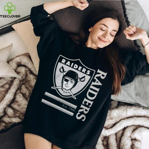 Las Vegas Raiders Black Wordmark Logo Tri Blend Shirt