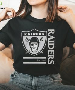 Las Vegas Raiders Black Wordmark Logo Tri Blend Shirt