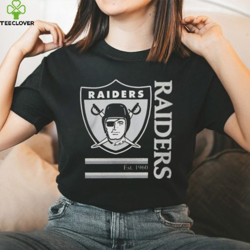 Las Vegas Raiders Black Wordmark Logo Tri Blend Shirt