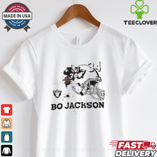 Las Vegas Raiders Bo Jackson #34 born to run signatures shirt