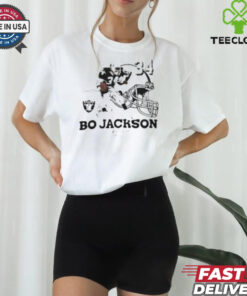 Las Vegas Raiders Bo Jackson #34 born to run signatures shirt