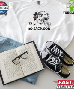 Las Vegas Raiders Bo Jackson #34 born to run signatures shirt