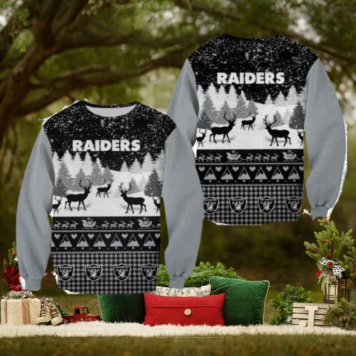 Las Vegas Raiders Casual Christmas Sweatshirt Sweater 3D Gift For Fans