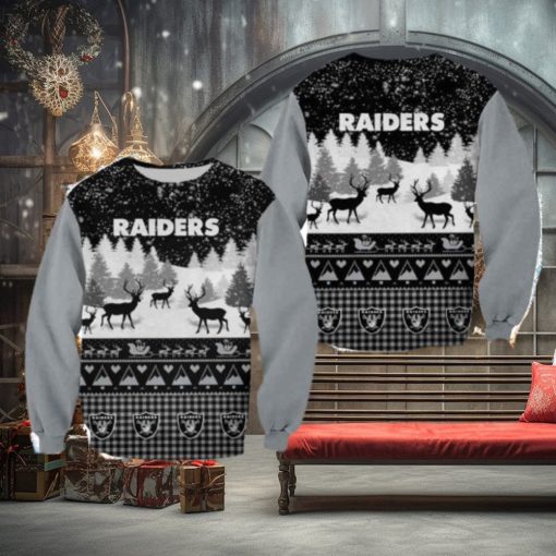 Las Vegas Raiders Casual Christmas Sweatshirt Sweater 3D Gift For Fans