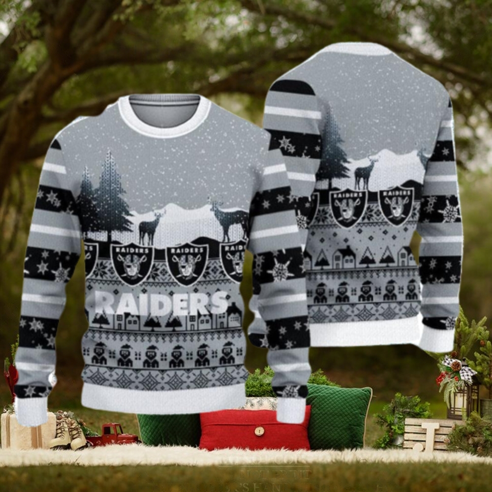 Las Vegas Raiders Ugly Light Up Sweater FOCO