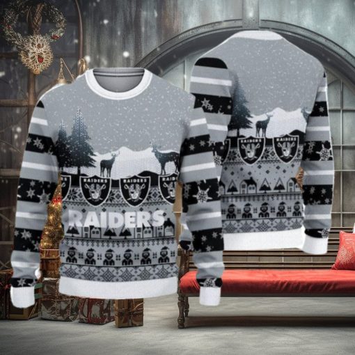 Las Vegas Raiders Casual Ugly Christmas Sweater 3D Gift For Fans