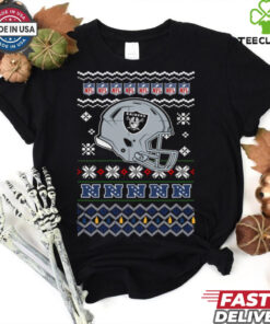 Las Vegas Raiders Christmas NFL football Christmas helmet shirt