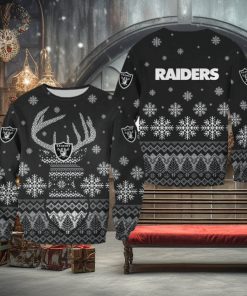 Las Vegas Raiders Christmas Reindeer Scarf All Over Print 3D Sweater For Fans Gift Christmas 1 Las Vegas Raiders Christmas Reindeer Scarf All Over Print 3D Sweater For Fans Gift Christmas