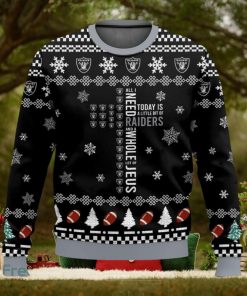 Las Vegas Raiders Cross 3D Sweater Christmas Gift Ugly Christmas Sweate