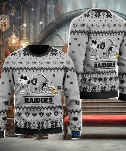 Las Vegas Raiders Cute Snoopy Football Helmet Ugly Christmas Sweater Cute Christmas Gift