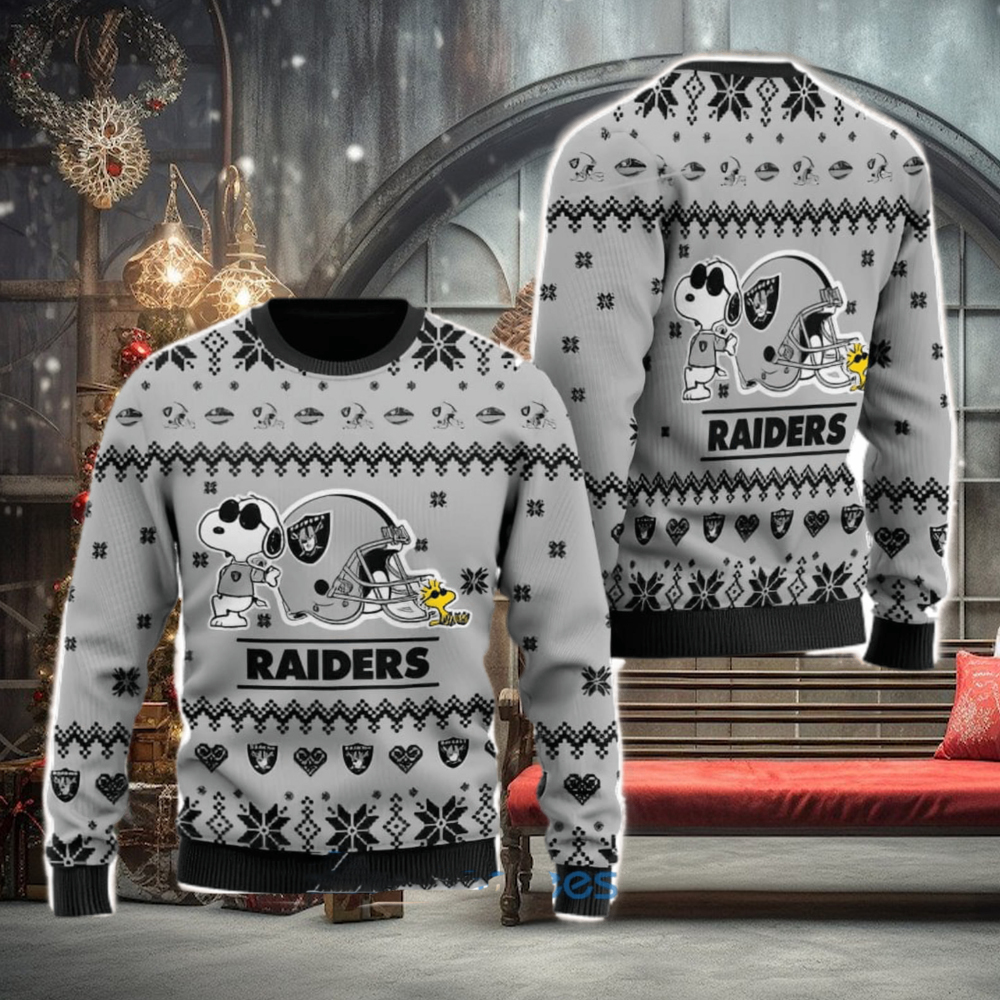Las Vegas Raiders Cute Snoopy Football Helmet Ugly Christmas Sweater Cute Christmas Gift Las Vegas Raiders Cute Snoopy Football Helmet Ugly Christmas Sweater Cute Christmas Gift