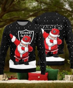 Las Vegas Raiders Dab Santa Knitted Ugly Christmas Sweater AOP Gift For Men And Women