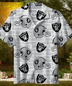 Las Vegas Raiders Football Floral Aloha Hawaiian Shirt Summer Vacation