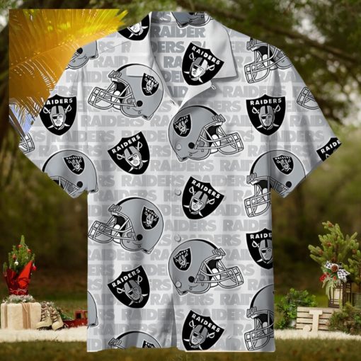 Las Vegas Raiders Football Floral Aloha Hawaiian Shirt Summer Vacation