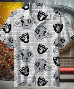 Las Vegas Raiders Football Floral Aloha Hawaiian Shirt Summer Vacation