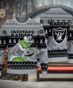 Las Vegas Raiders Grinch Ugly Christmas Sweater
