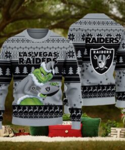 Las Vegas Raiders Grinch Ugly Christmas Sweater