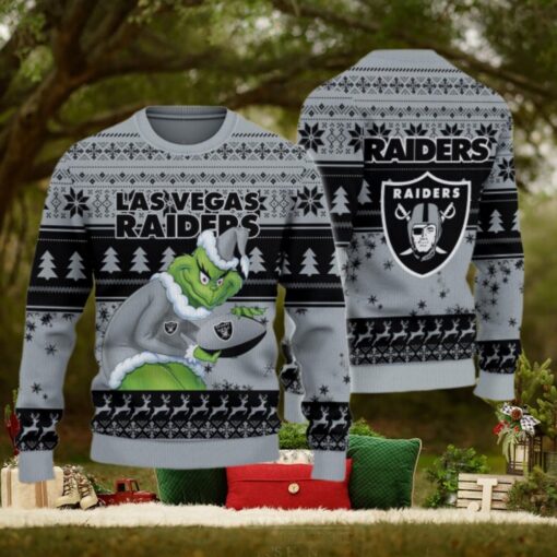Las Vegas Raiders Grinch Ugly Christmas Sweater