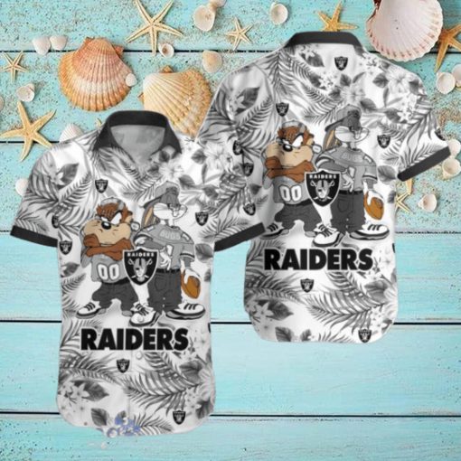 Las Vegas Raiders Hawaiian Shirt Taz and Bugs For NFL Team