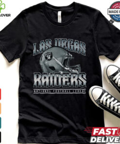 Las Vegas Raiders Helmet Garment Dyed Heavyweight T Shirt