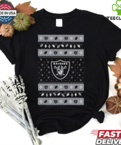 Las Vegas Raiders Holiday Lights Sweater T Shirt 3 Las Vegas Raiders Holiday Lights Sweater T Shirt