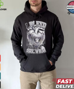 Las Vegas Raiders I bleed Raiders black and silver shirt