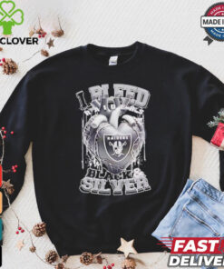 Las Vegas Raiders I bleed Raiders black and silver shirt