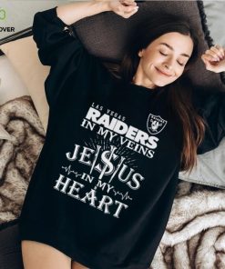 Las Vegas Raiders In My Vien Jesus In My Heart Logo Shirt