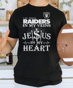 Las Vegas Raiders In My Vien Jesus In My Heart Logo Shirt