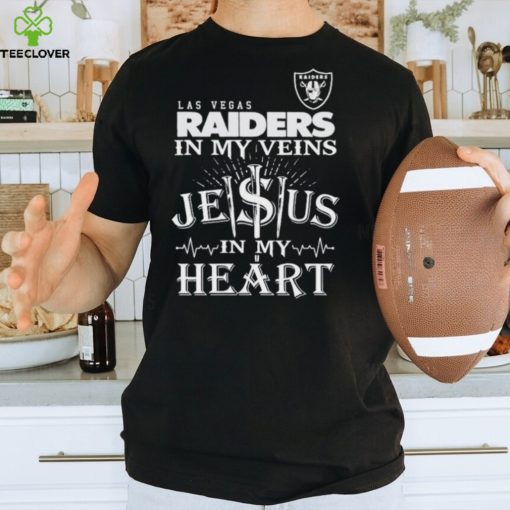 Las Vegas Raiders In My Vien Jesus In My Heart Logo Shirt