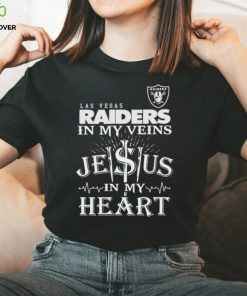 Las Vegas Raiders In My Vien Jesus In My Heart Logo Shirt