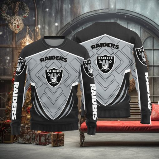Las Vegas Raiders Knitted Ugly Christmas Sweater AOP Gift For Men And Women