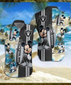 Las Vegas Raiders Mickey Mouse Hawaiian Shirt