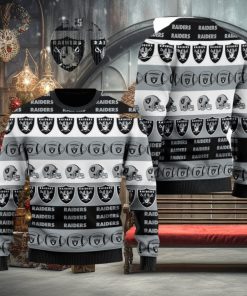 Las Vegas Raiders NFL American Football Team Logo Helmet Symbols Ugly Christmas Sweater