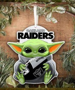 Las Vegas Raiders NFL Baby Yoda Star Wars Christmas  Ornament