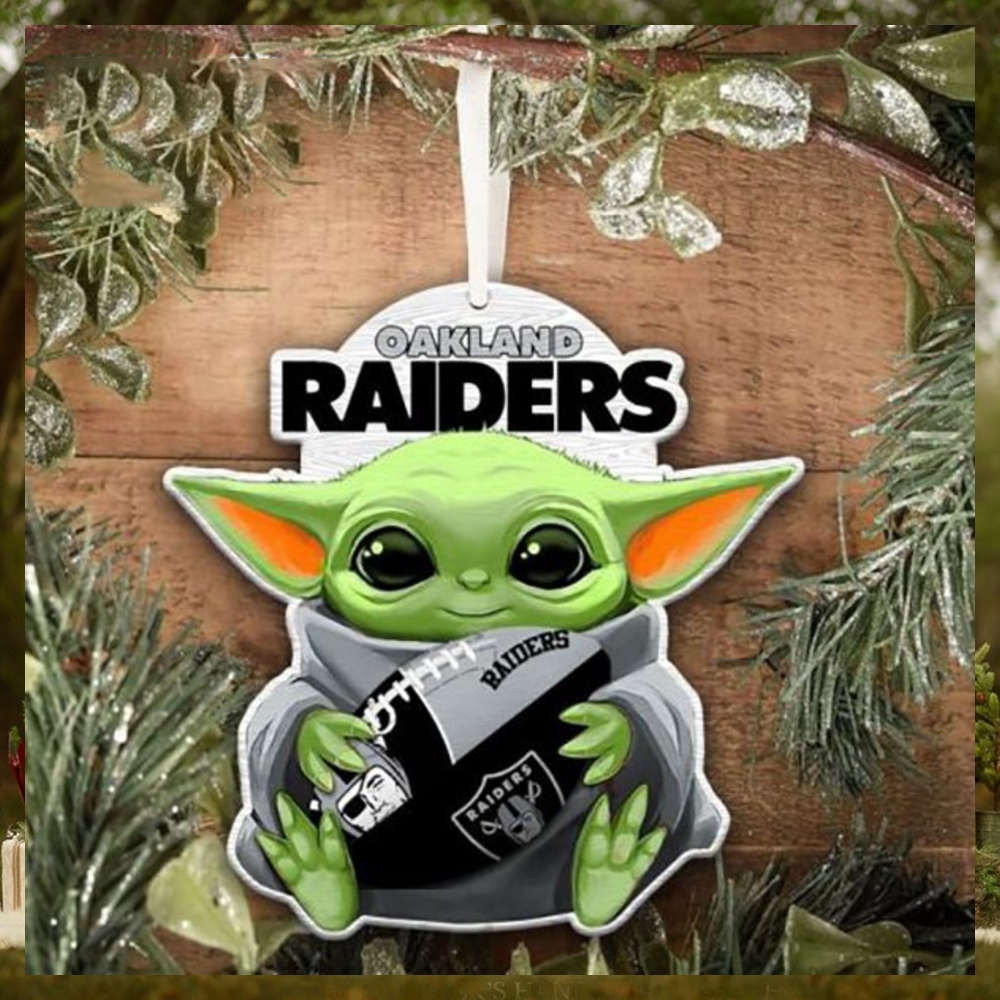 Las Vegas Raiders NFL Baby Yoda Star Wars Christmas Ornament Las Vegas Raiders NFL Baby Yoda Star Wars Christmas Ornament