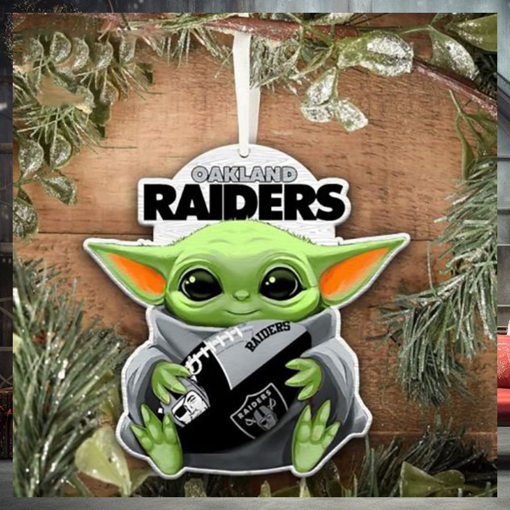 Las Vegas Raiders NFL Baby Yoda Star Wars Christmas Ornament Las Vegas Raiders NFL Baby Yoda Star Wars Christmas Ornament