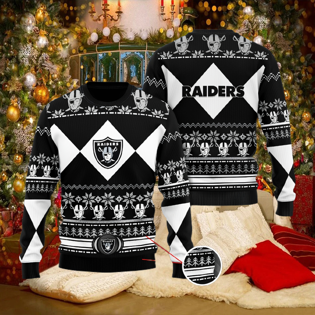 raiders sweater with christmas lights