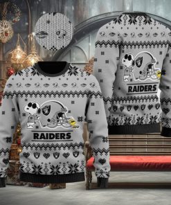 Las Vegas Raiders NFL Cute The Snoopy Show Football Helmet Ugly Christmas Sweater