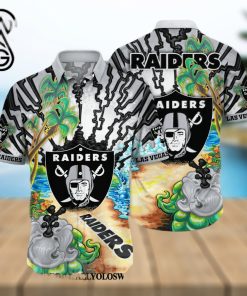 Las Vegas Raiders NFL Flower Classic Full Printed Hawaiian Shirt