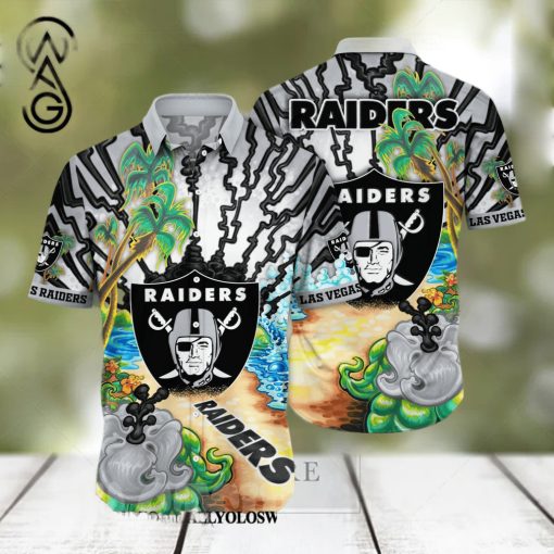 Las Vegas Raiders NFL Flower Classic Full Printed Hawaiian Shirt