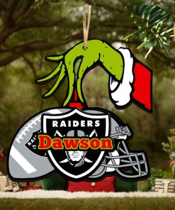 NFL Las Vegas Raiders Grinch Christmas Ornament Personalized Your Name –