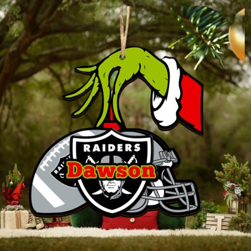 Las Vegas Raiders NFL Grinch Personalized Ornament SP121023113ID03